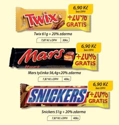 Mars, Snickers, Twix