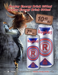 Replay energy drink